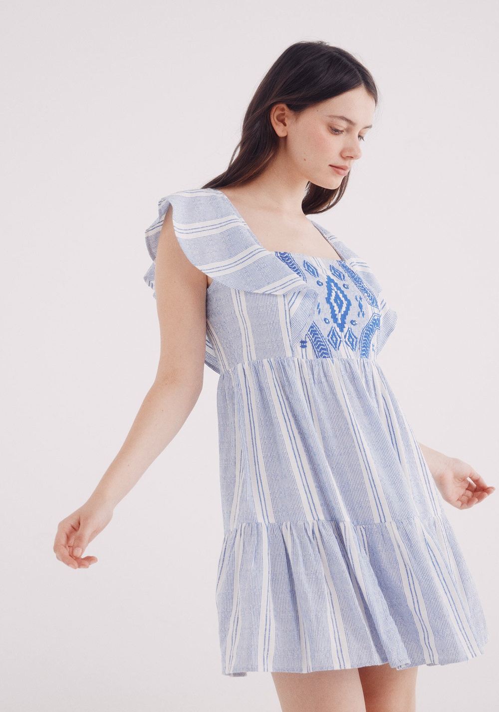 Vestido Corto Boho Rayas Springfield 2