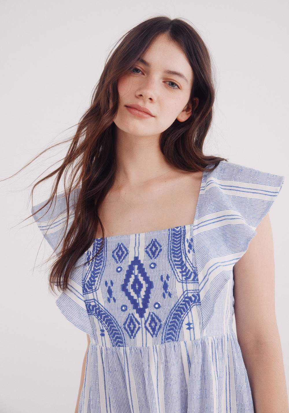 Vestido Corto Boho Rayas Springfield 4