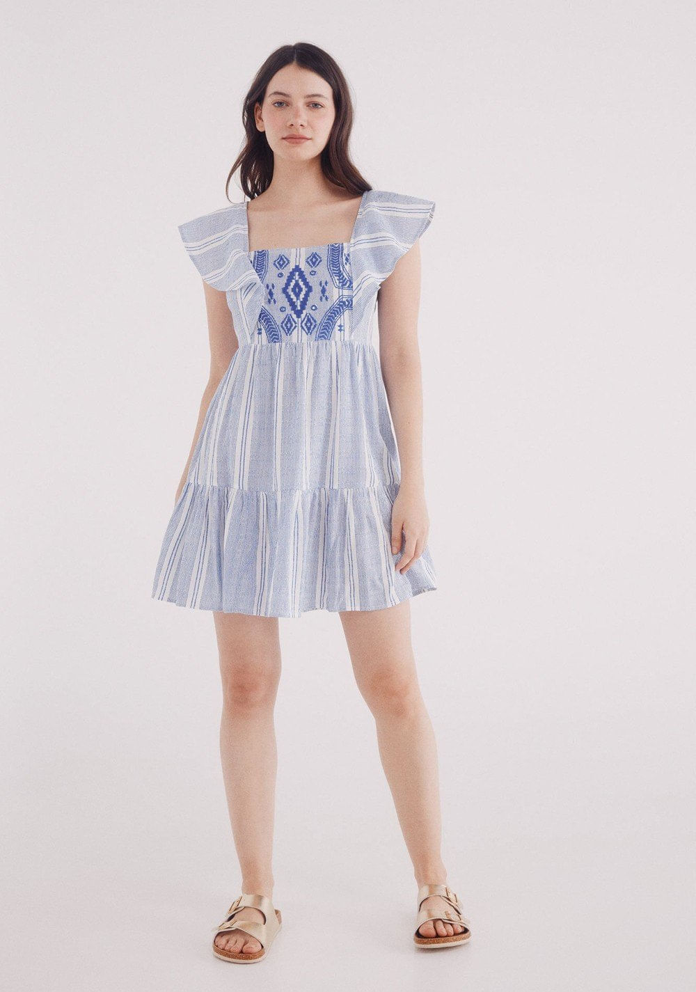 Vestido Corto Boho Rayas Springfield