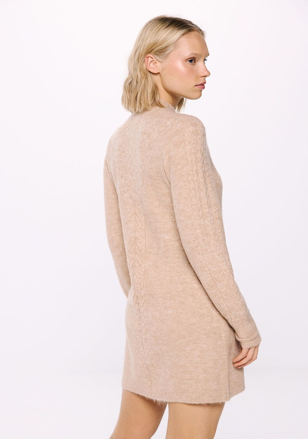 Vestido Corto Punto Trenzas Springfield 4