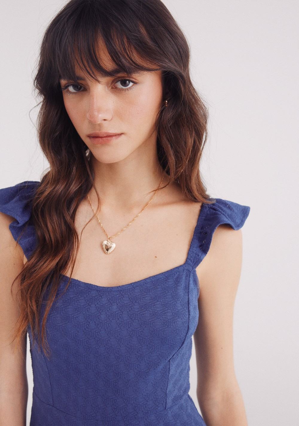 Vestido Midi Bordado Suizo Tirantes Springfield 4