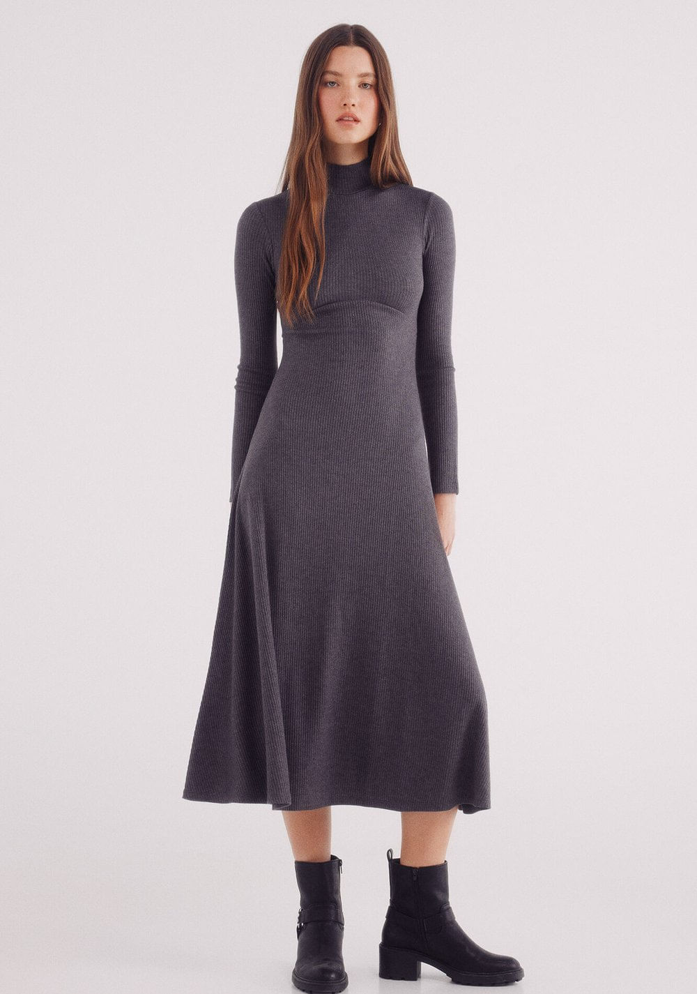 Vestido Midi Cuello Alto Springfield