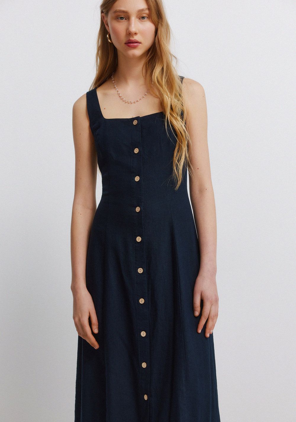 Vestido Midi con Escote Cuadrado Springfield 2