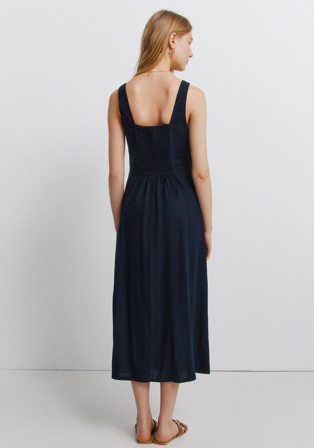 Vestido Midi con Escote Cuadrado Springfield 3