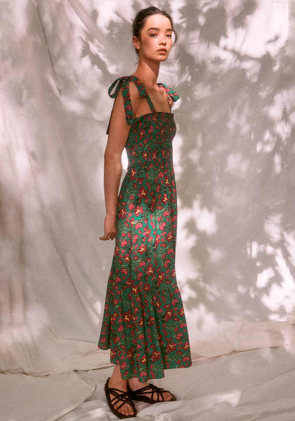 Vestido Midi Tirantes Lazo roots Studio Springfield 6