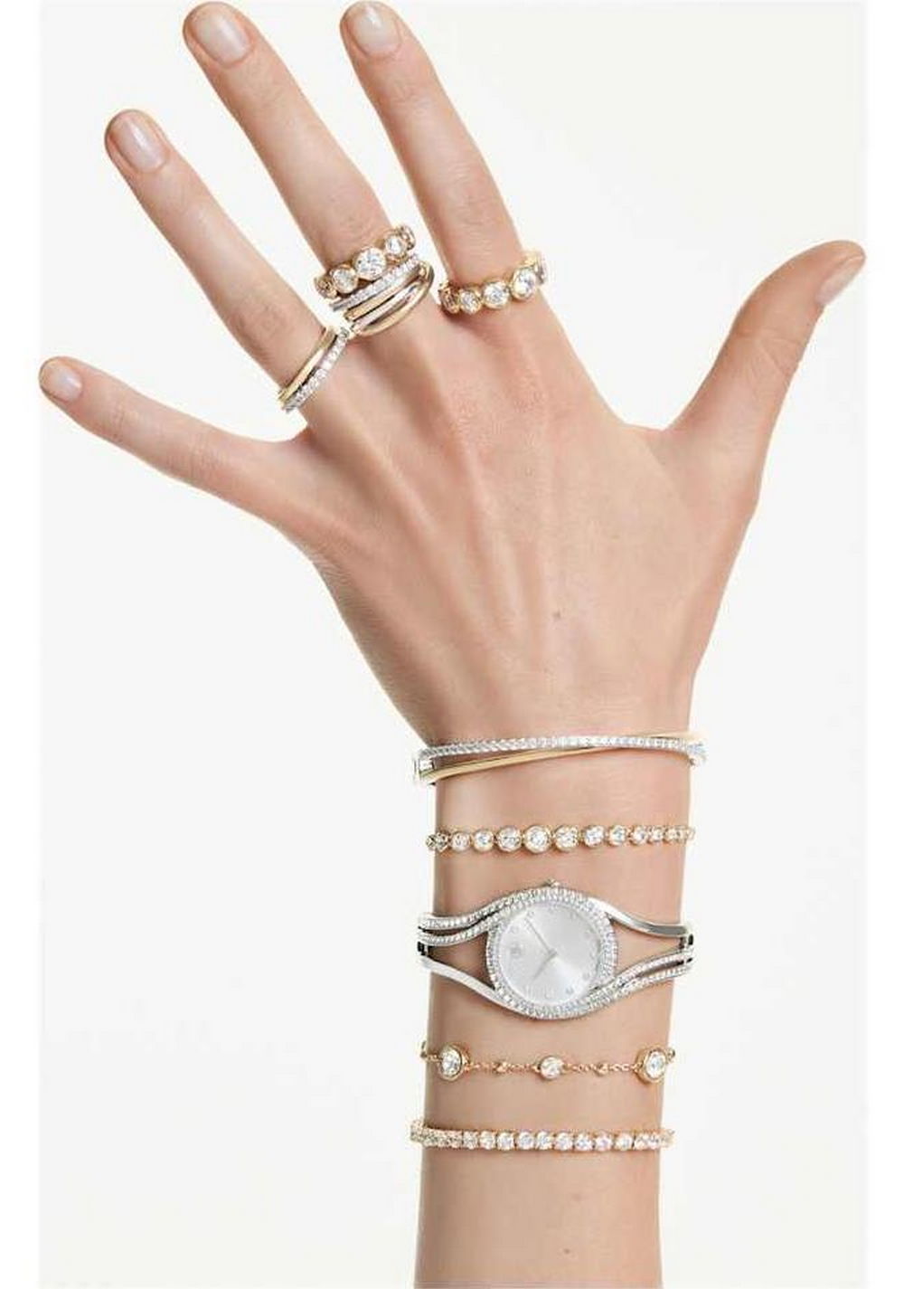 Anillo de Banda Matrix Vittore Blanco Swarovski 5