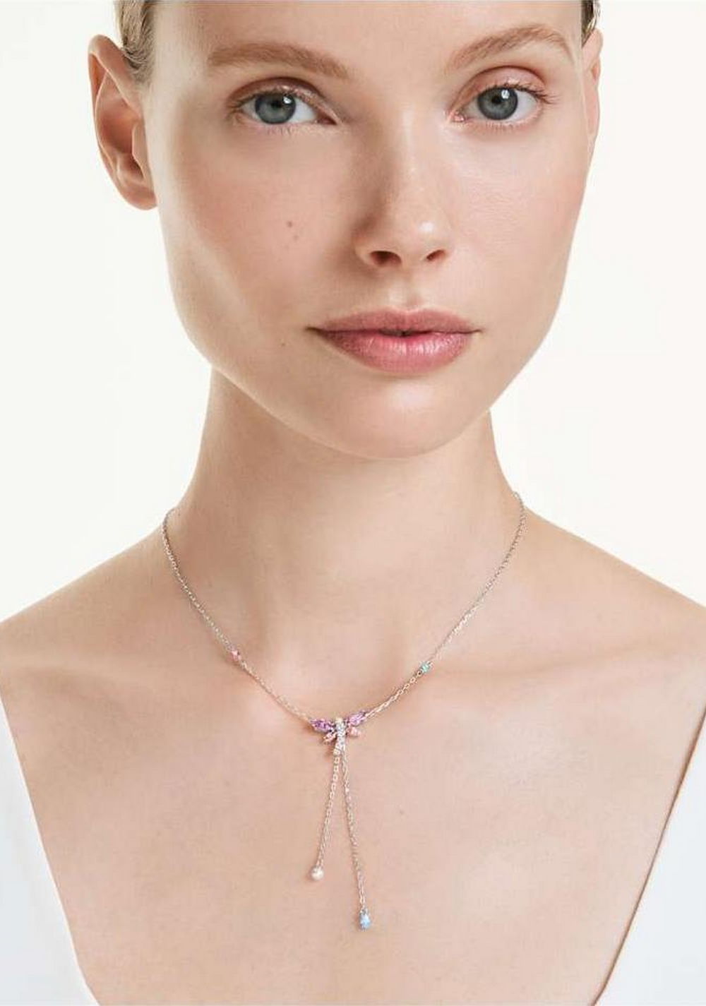 Collar en y Ariana Grande X Multicolor Swarovski 5