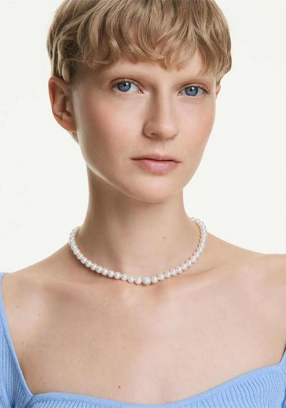 Collar Matrix Blanco Swarovski 5