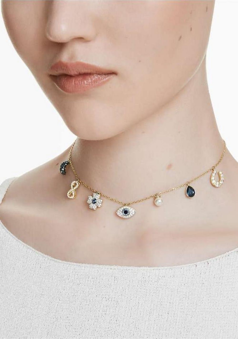 Collar Symbolica Azul Swarovski 4