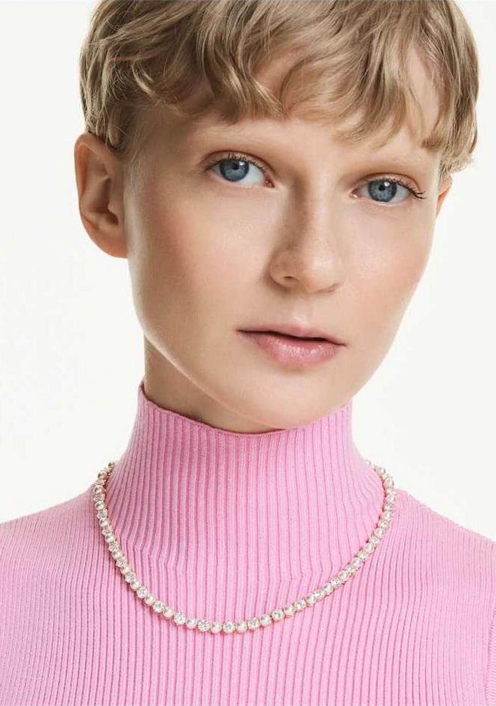 Collar Tennis Matrix Blanco Swarovski 4
