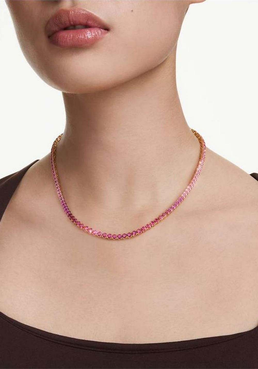 Collar Tennis Matrix Rosa Swarovski 4