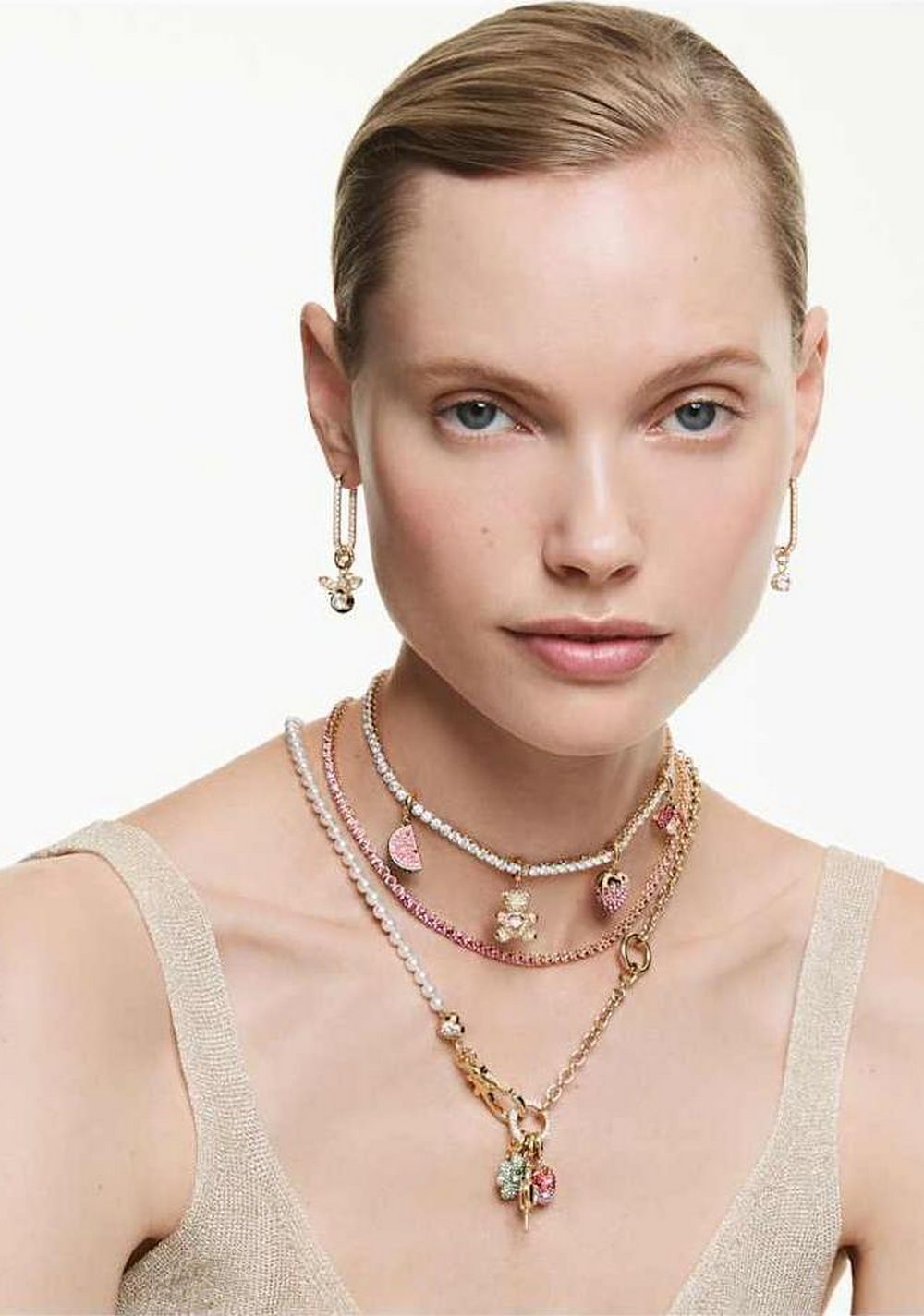 Collar Tennis Matrix Rosa Swarovski 5