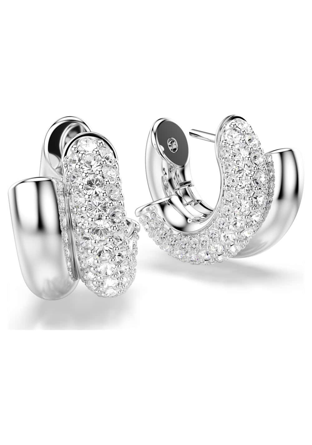 Zarcillos de Aro Dextera Blanco Swarovski 2