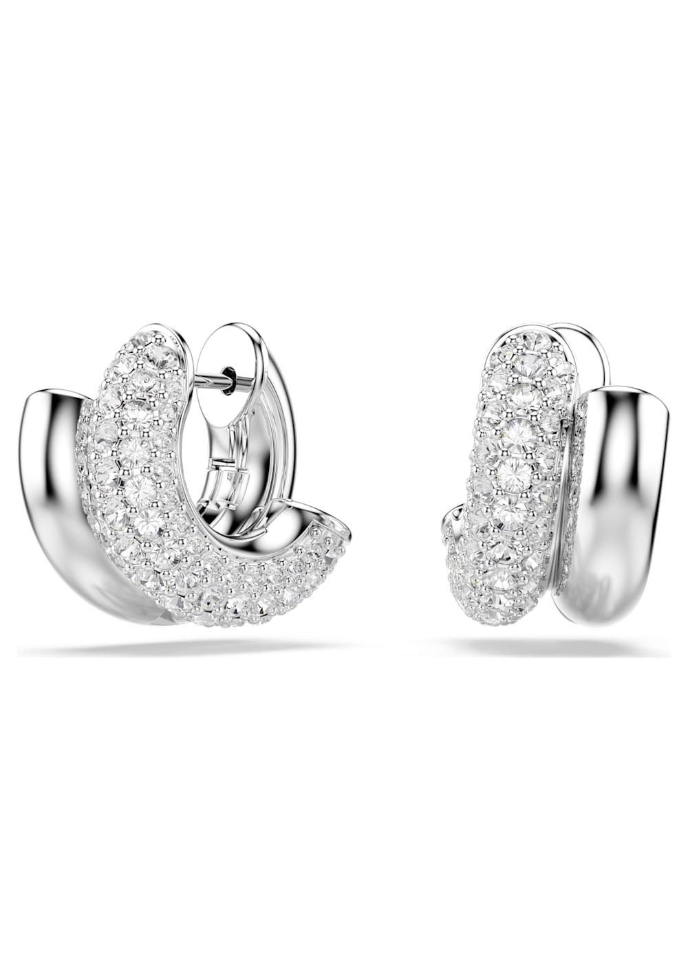 Zarcillos de Aro Dextera Blanco Swarovski Imagen Principal