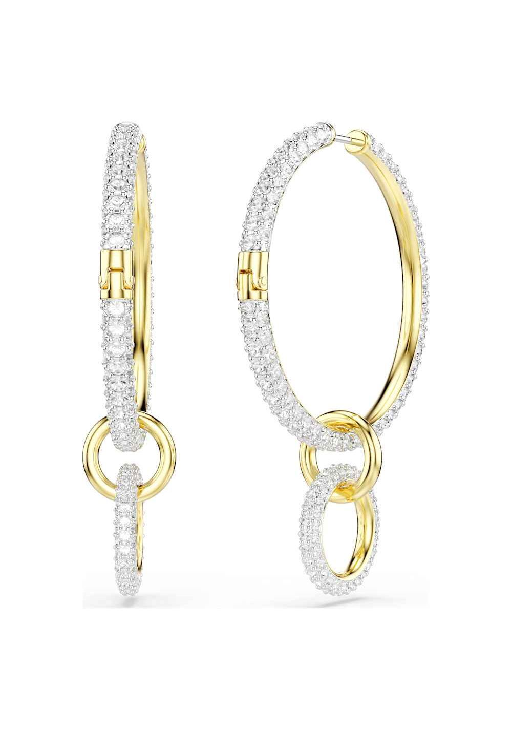 Zarcillos de Aro Dextera Blanco Swarovski 3