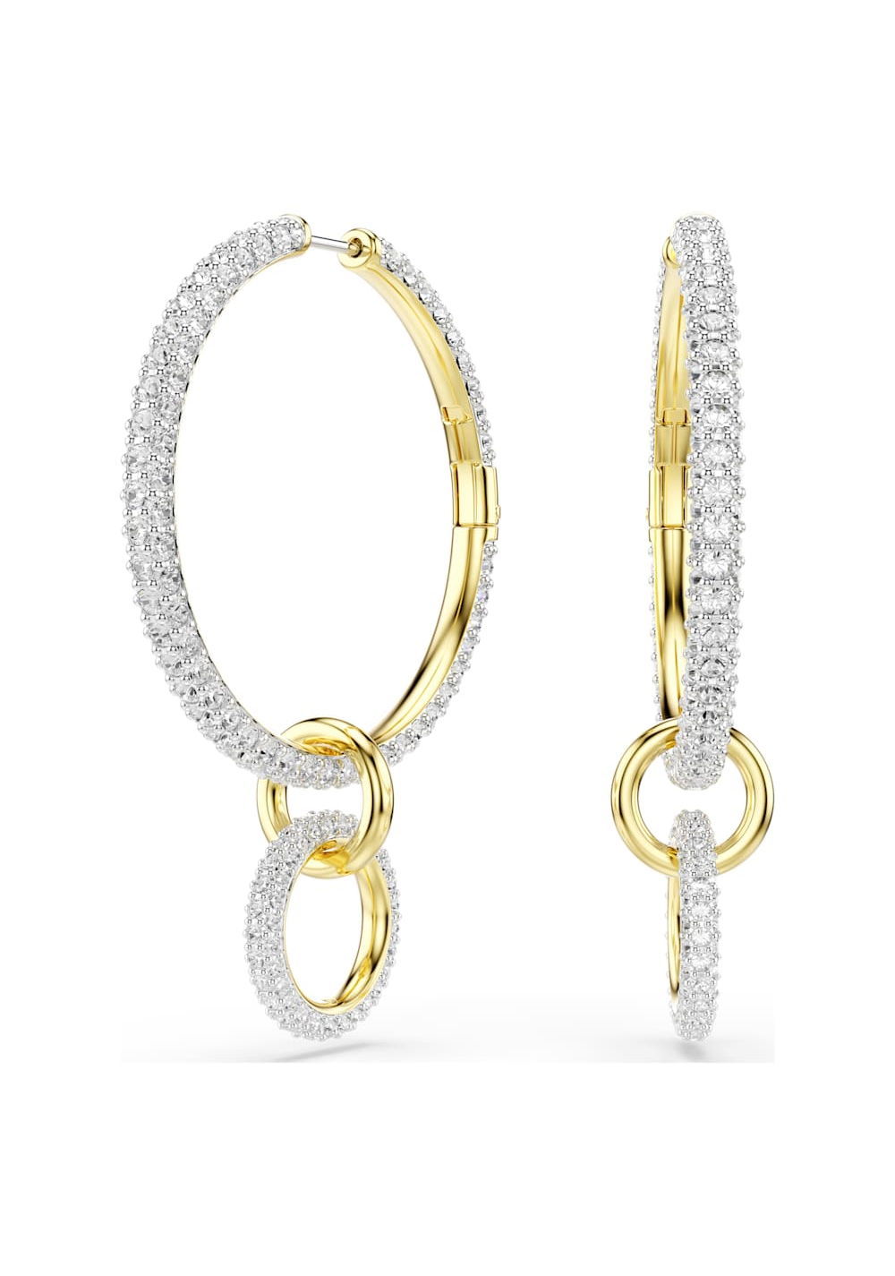 Zarcillos de Aro Dextera Blanco Swarovski Imagen Principal