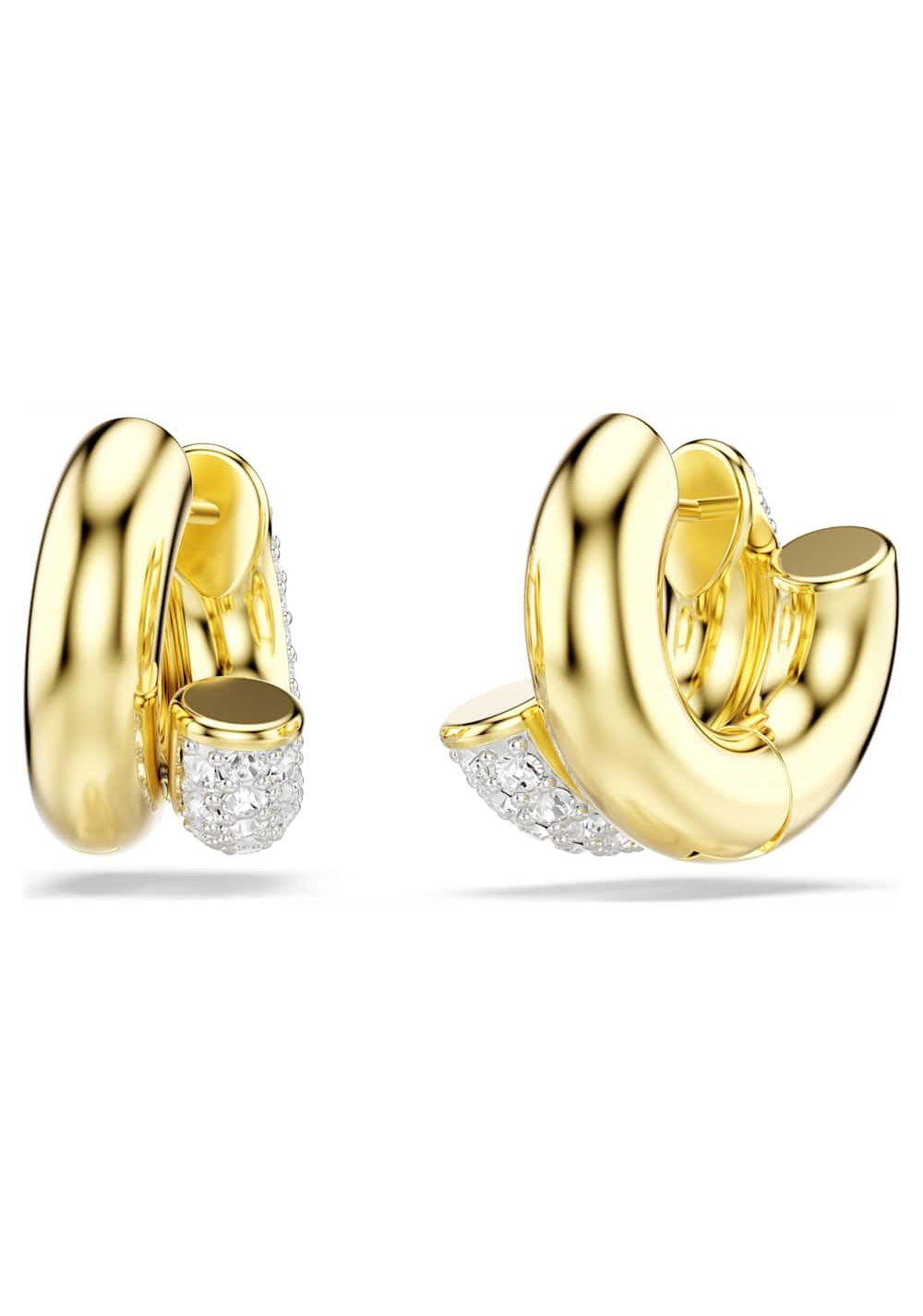 Zarcillos de Aro Dextera Blanco Swarovski 3