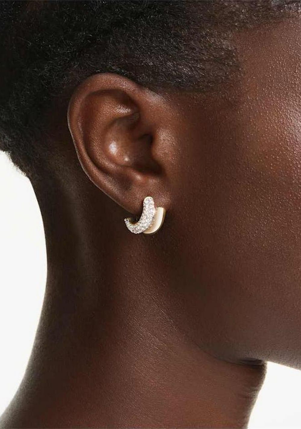 Zarcillos de Aro Dextera Blanco Swarovski 4