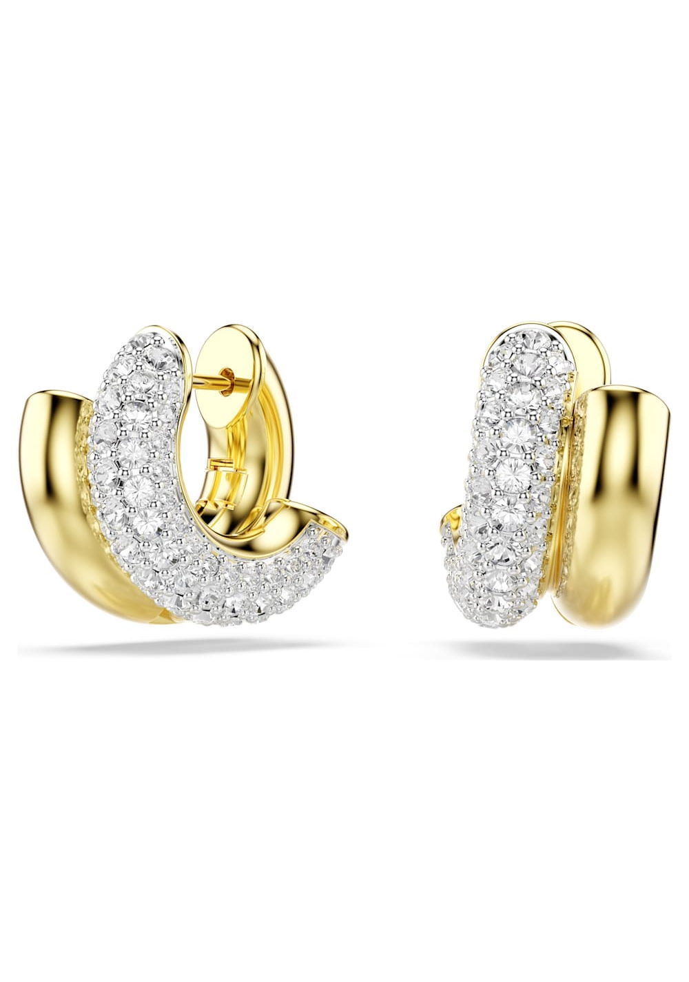 Zarcillos de Aro Dextera Blanco Swarovski Imagen Principal