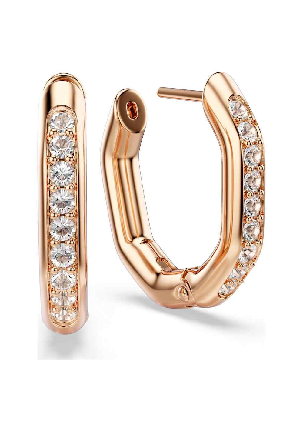 Zarcillos de Aro Dextera Blanco Swarovski 2