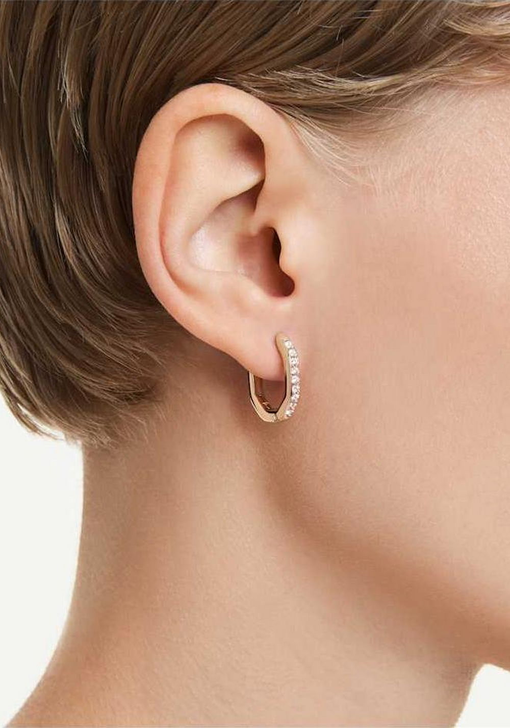 Zarcillos de Aro Dextera Blanco Swarovski 4