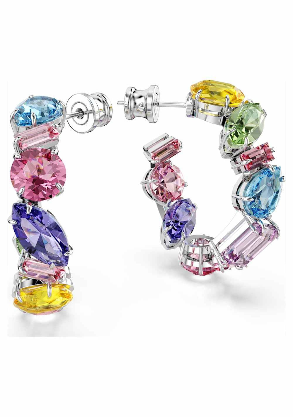 Zarcillos de Aro Gema Diseño Asimétrico Swarovski 3