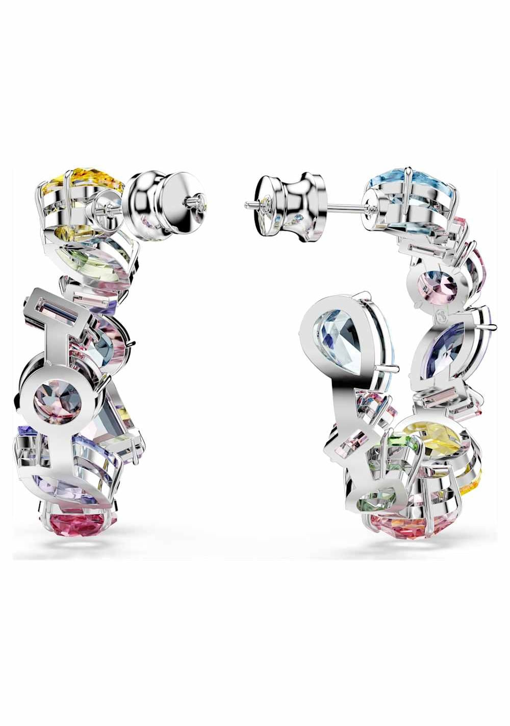 Zarcillos de Aro Gema Diseño Asimétrico Swarovski 4