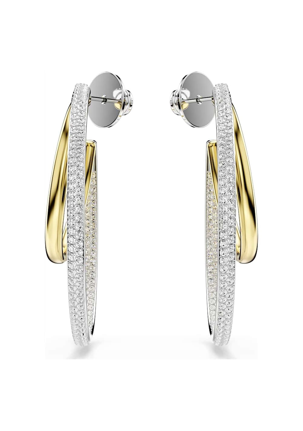 Zarcillos de Aro Hyperbola Swarovski 2
