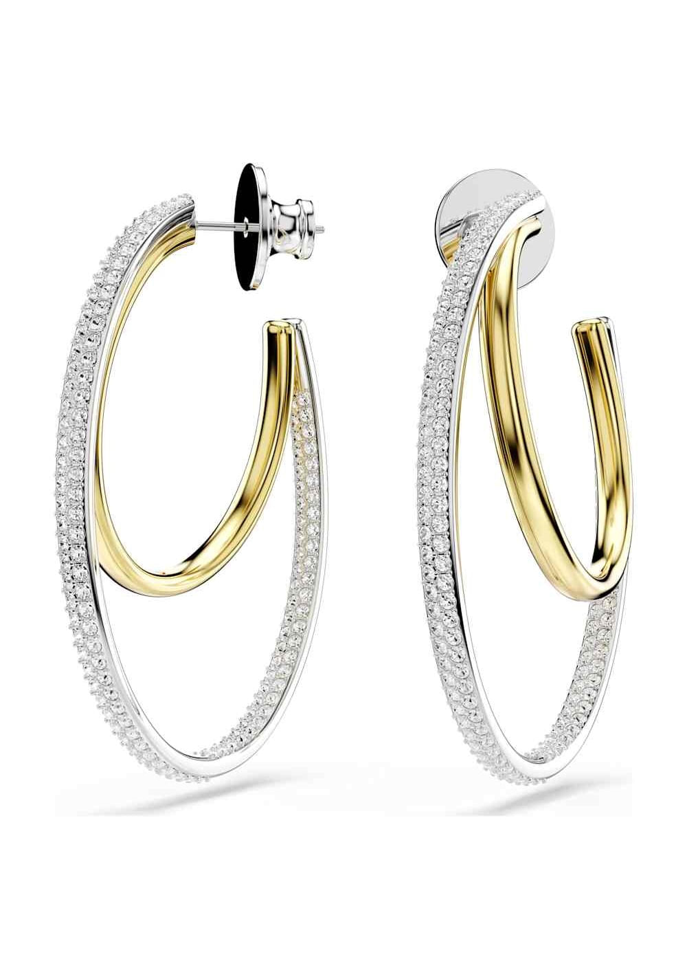 Zarcillos de Aro Hyperbola Swarovski 3
