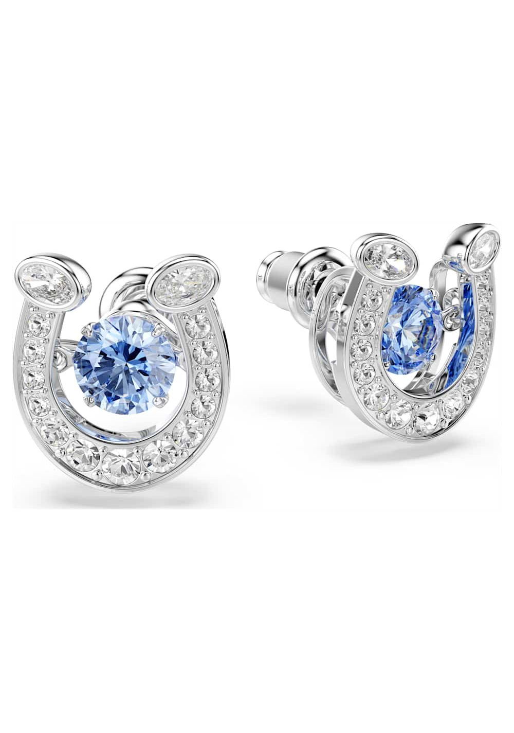 Zarcillos de Botón Symbolica Azul Swarovski 2