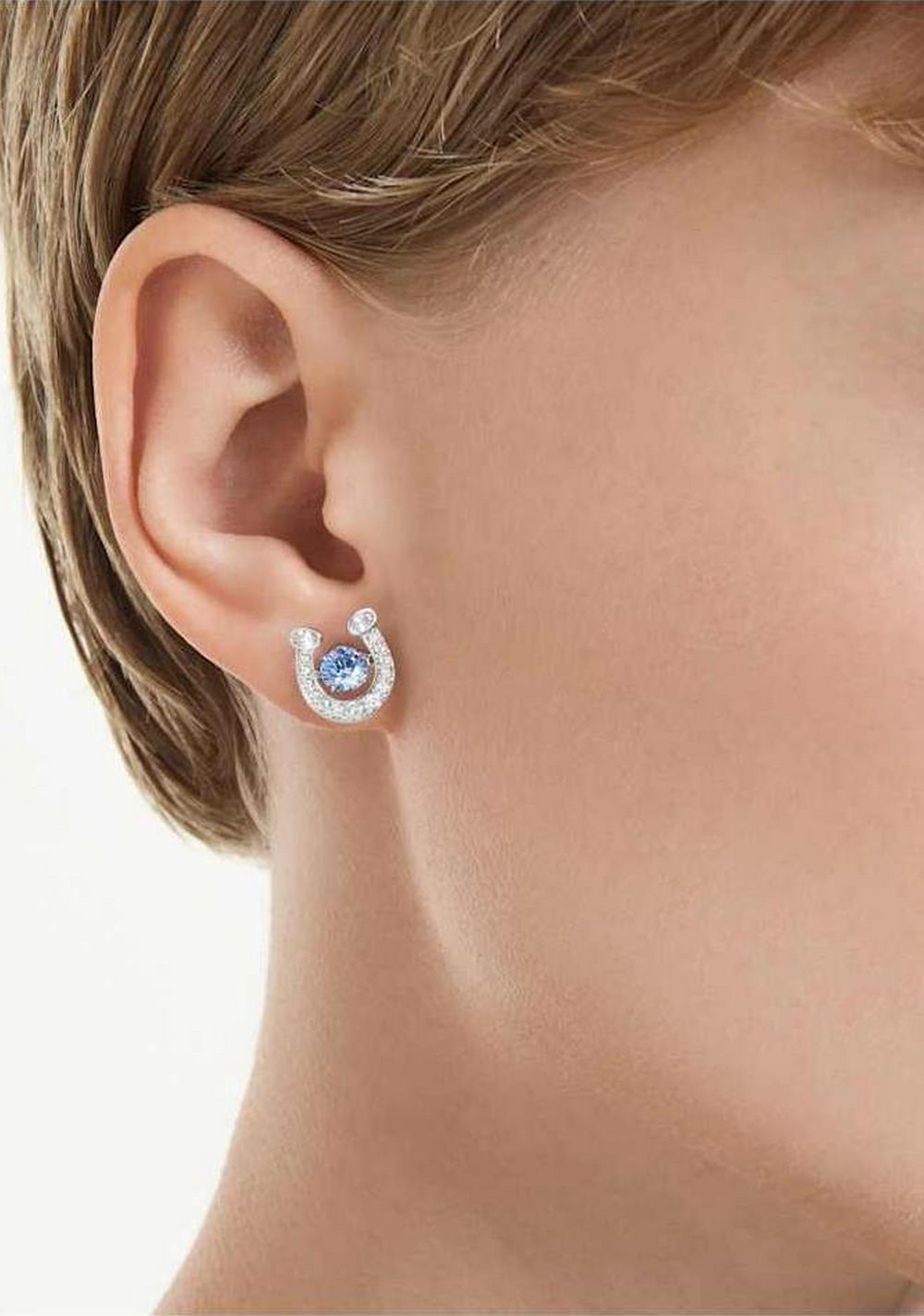 Zarcillos de Botón Symbolica Azul Swarovski 4