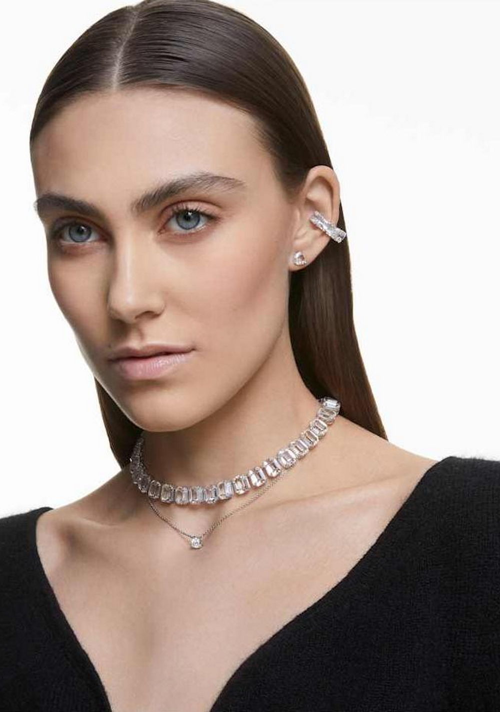 Zarcillos de Clip Matrix Swarovski 6