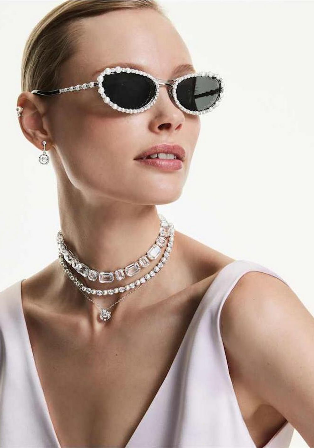 Zarcillos Constella Blanco Swarovski 5