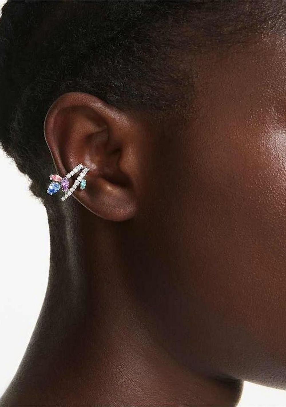 Zarcillos Ear Cuff Ariana Grande X Multicolor Swarovski 4