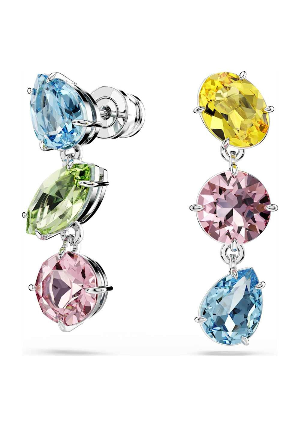 Zarcillos Gema Diseño Asimétrico Swarovski 2