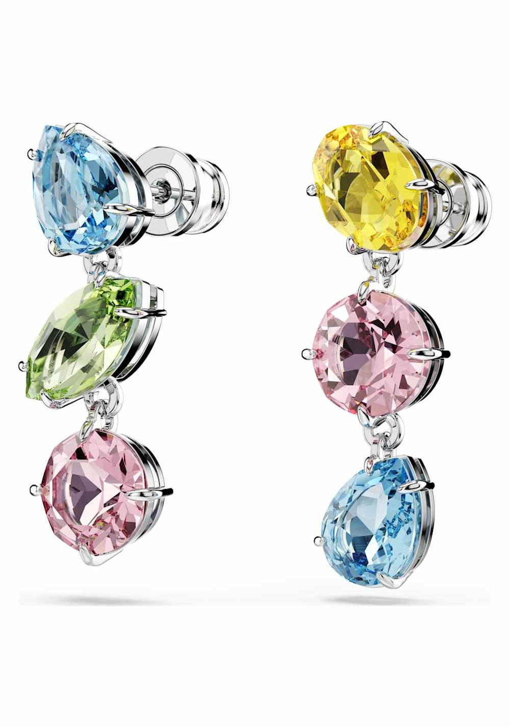 Zarcillos Gema Diseño Asimétrico Swarovski 3