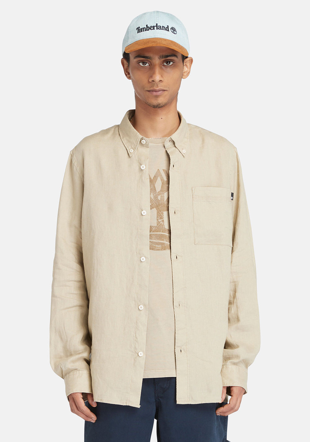 Camisa Linen Chest Pocket Timberland Imagen Principal