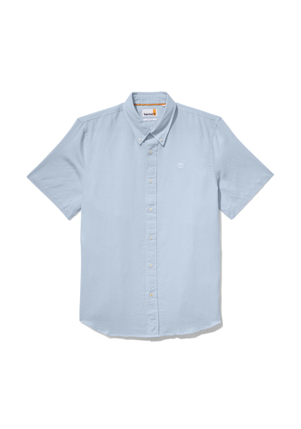 Camisa Manga Corta de Algodón y Lino Timberland