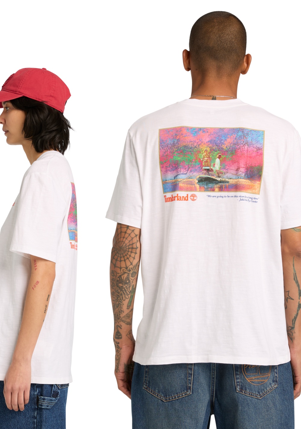 Camiseta con Estampado de Pesca en la Espalda Timberland