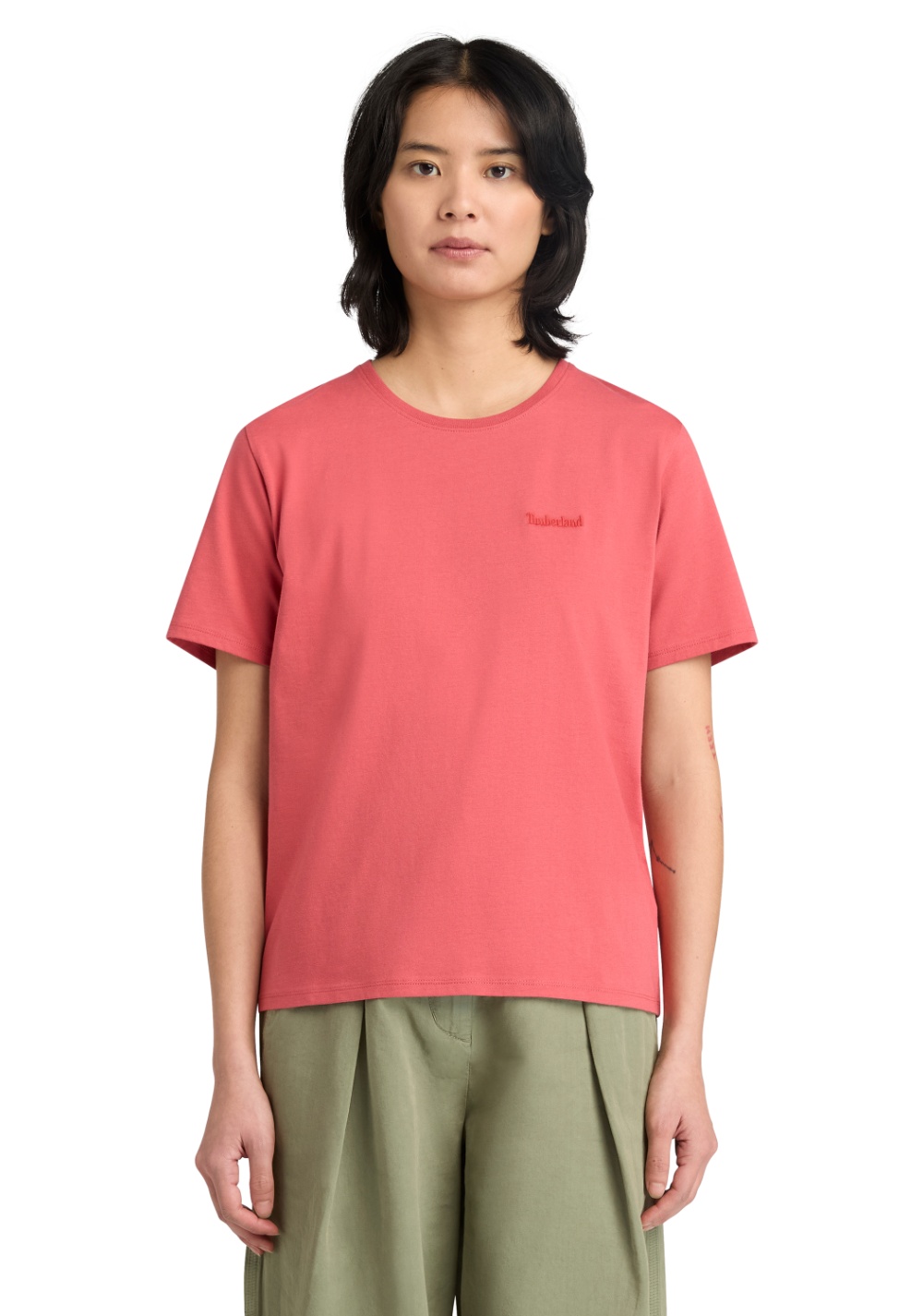 Camiseta Manga Corta con Logo Bordado Timberland