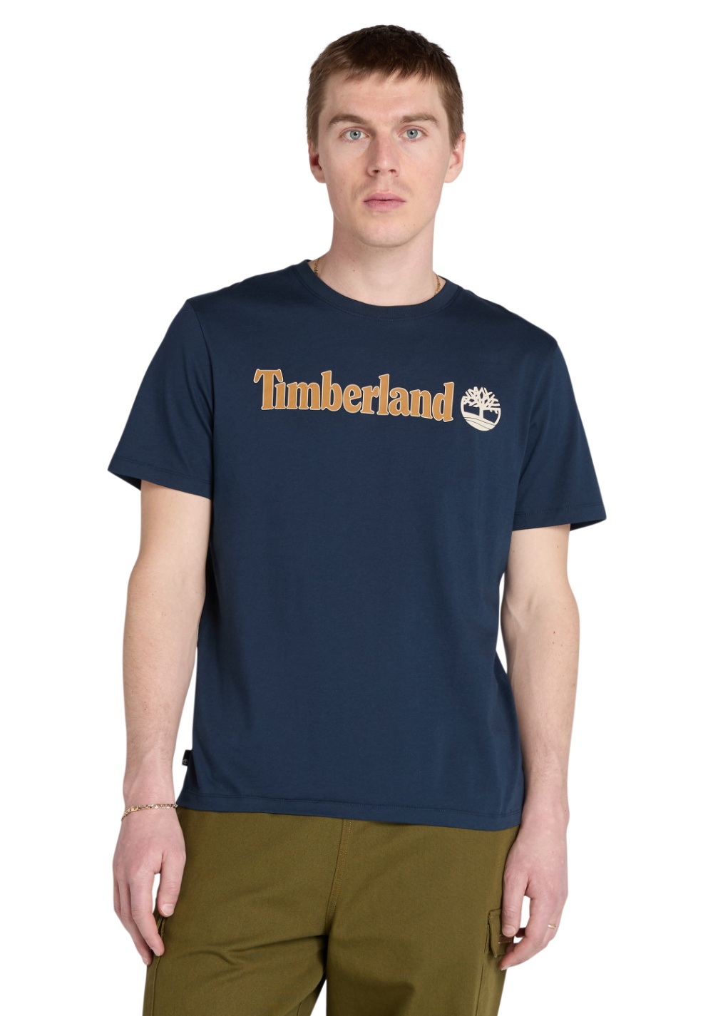 Camiseta Manga Corta con Logo Lineal Timberland