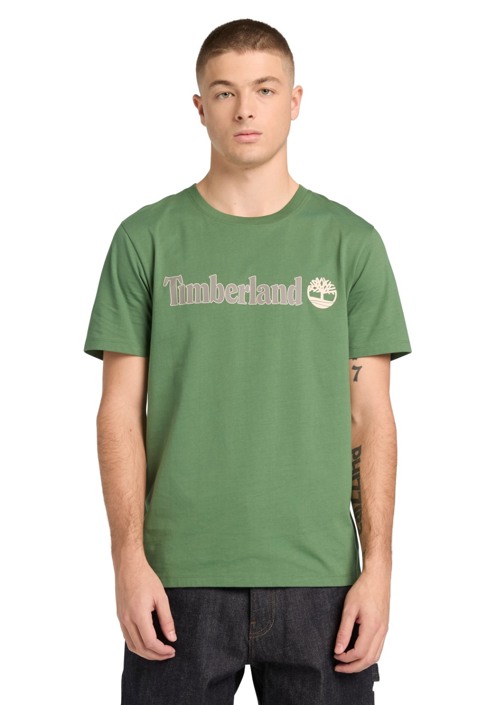 Camiseta Manga Corta con Logo Lineal Timberland