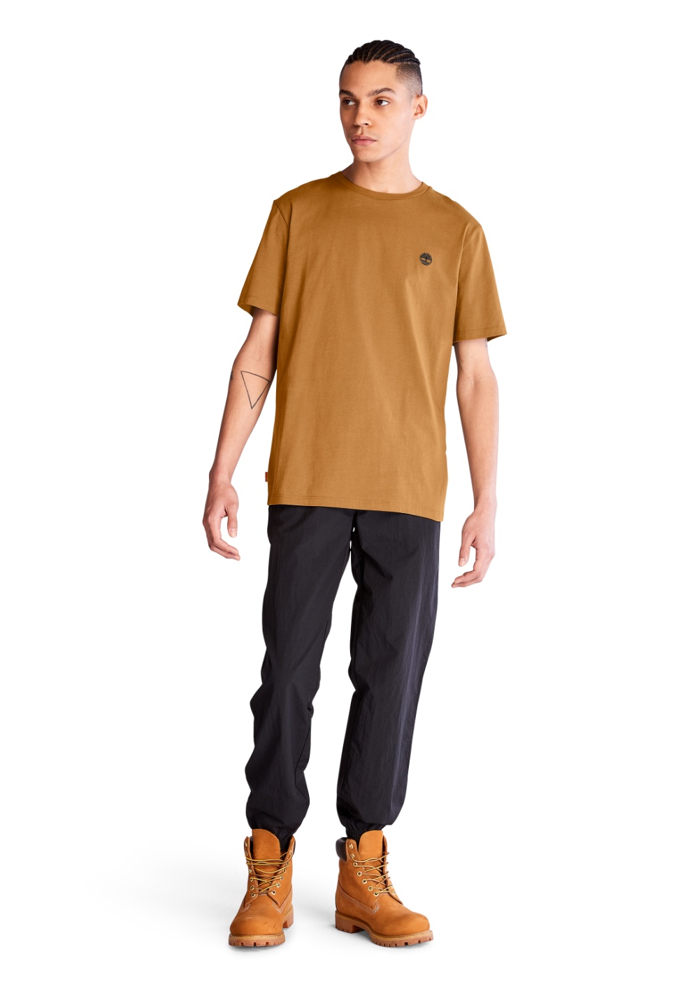 Camiseta Manga Corta con Logo en el Pecho Corte Ajustado Timberland