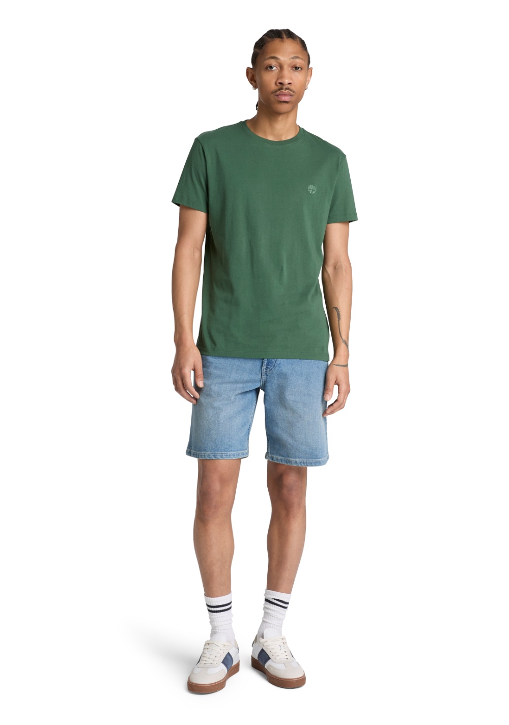 Camiseta Manga Corta con Logo en el Pecho Corte Ajustado Timberland
