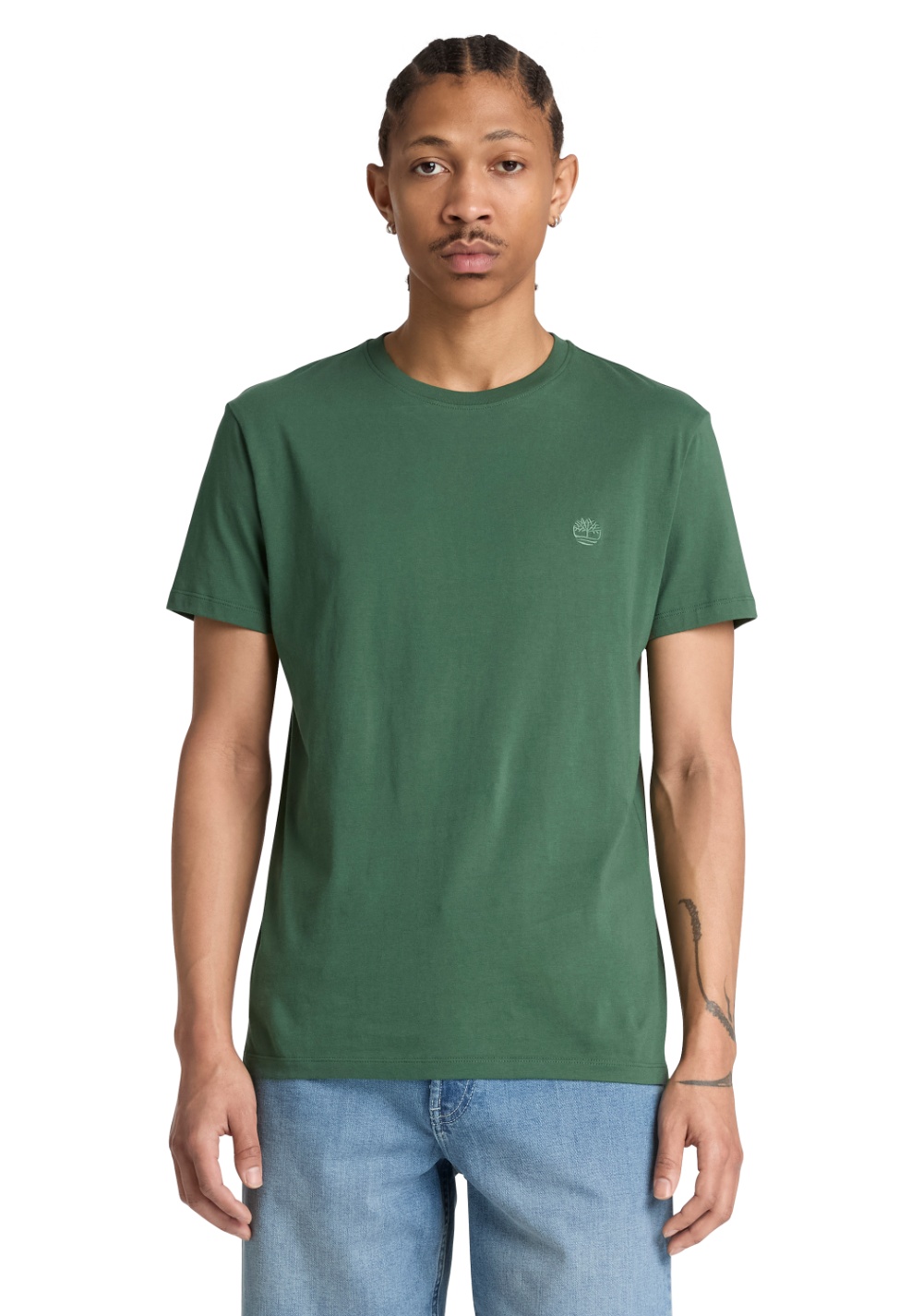 Camiseta Manga Corta con Logo en el Pecho Corte Ajustado Timberland