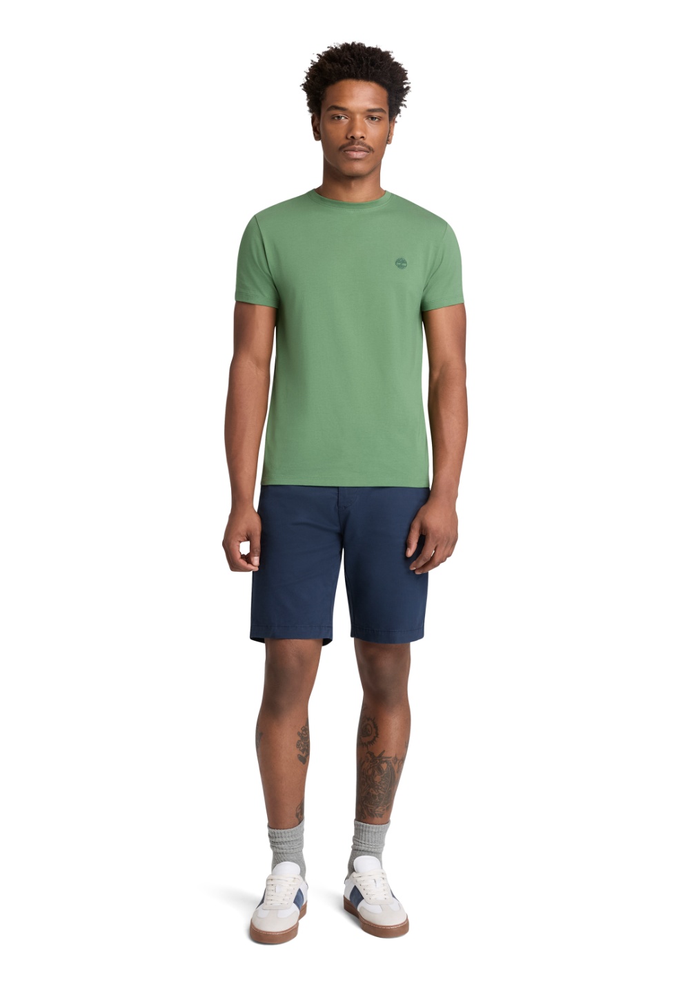Camiseta Manga Corta con Logo en el Pecho Corte Ajustado Timberland