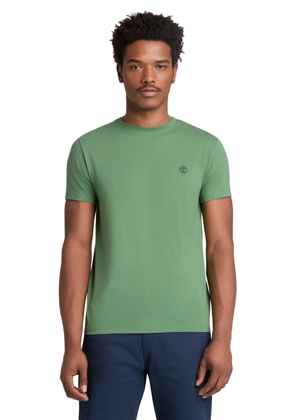 Camiseta Manga Corta con Logo en el Pecho Corte Ajustado Timberland