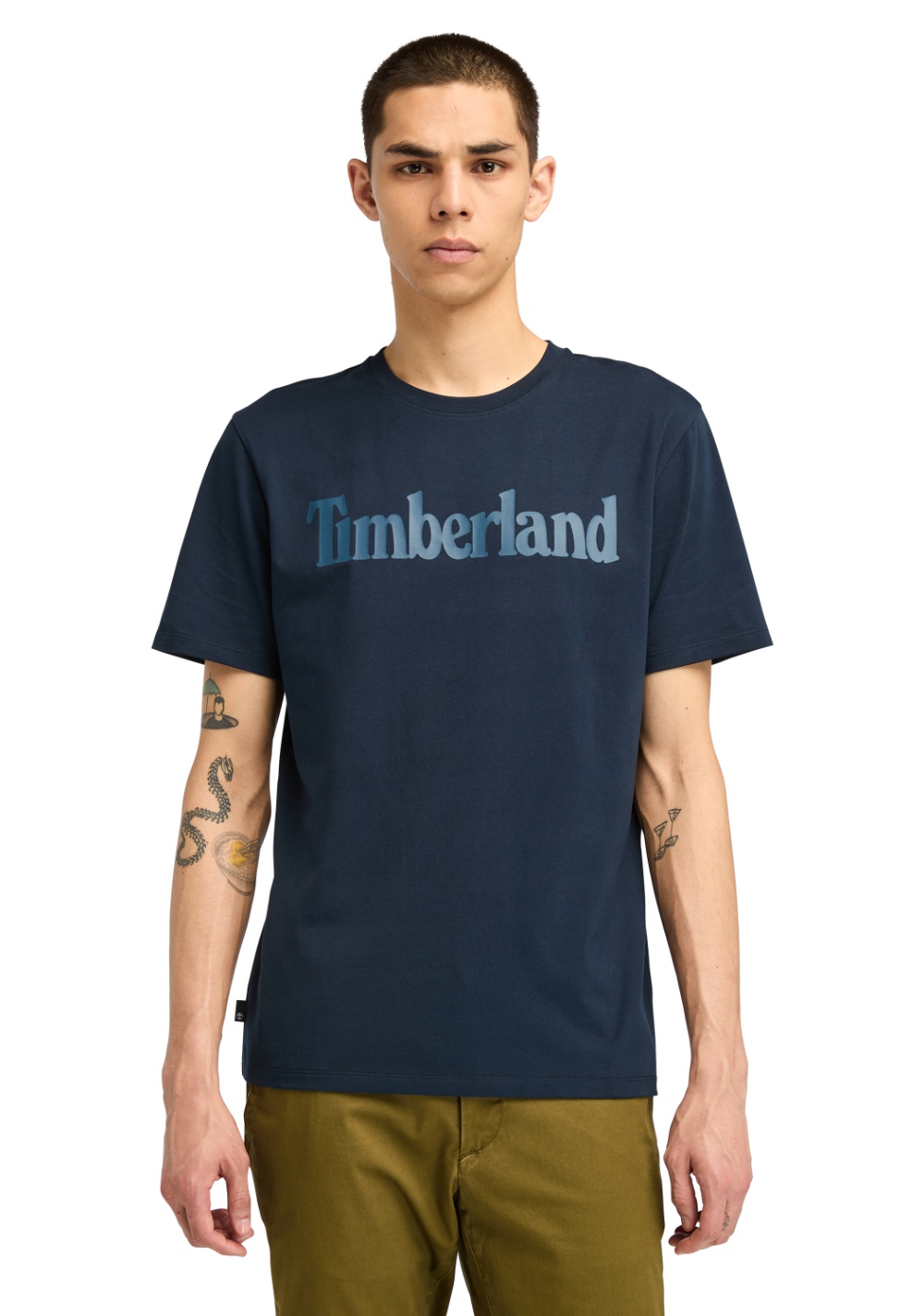 Camiseta Manga Corta con Logo de Texto Timberland