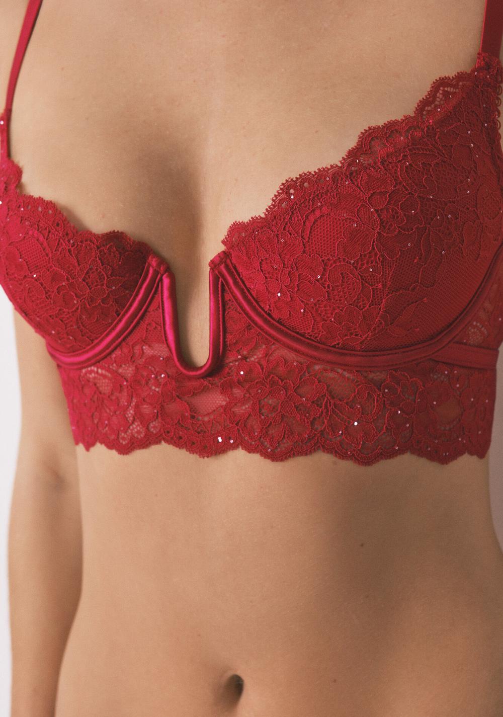 Brasier Push Up Encaje Brillo Women Secret