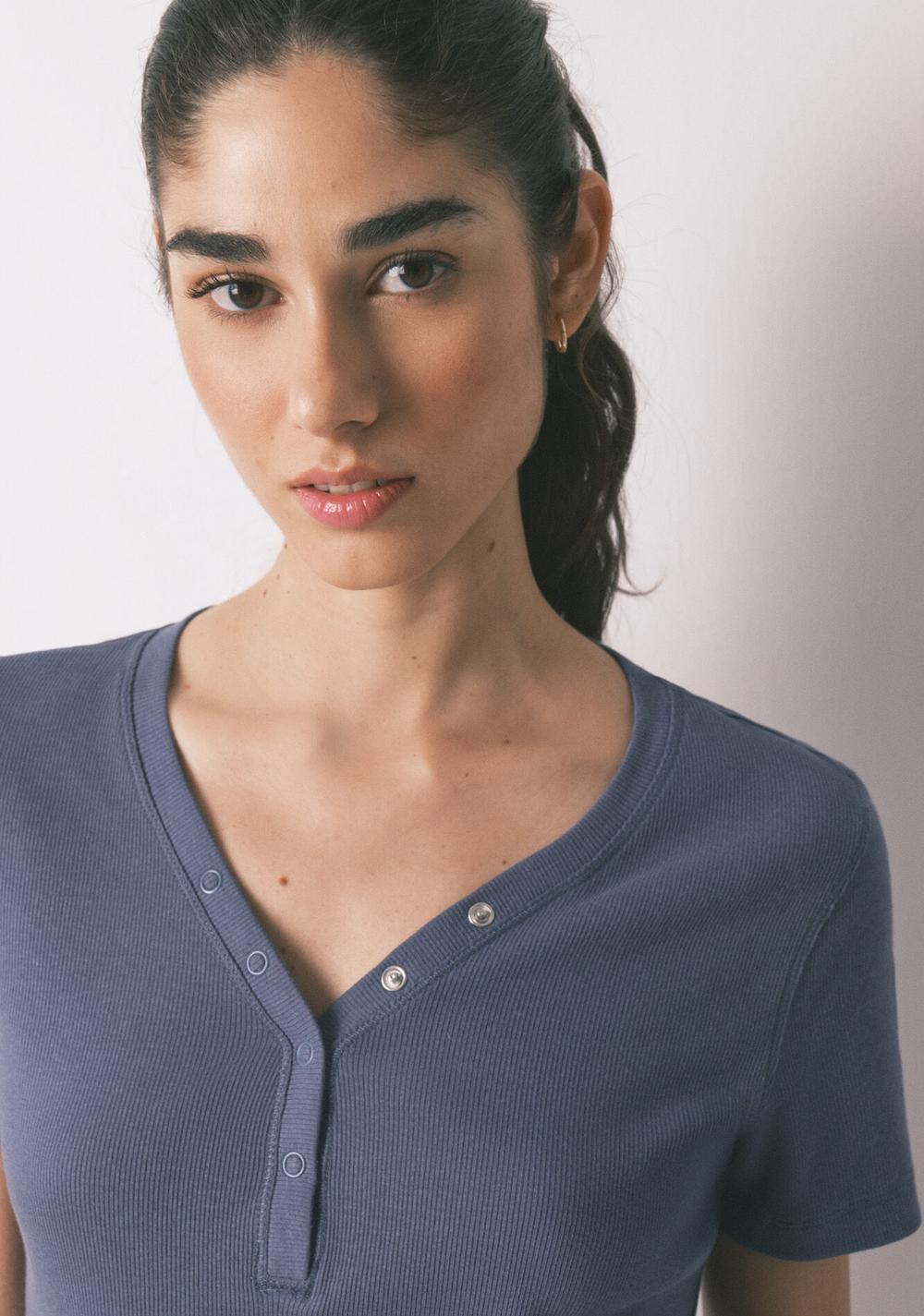 Camiseta Manga Corta Acanalada Women Secret